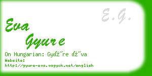 eva gyure business card